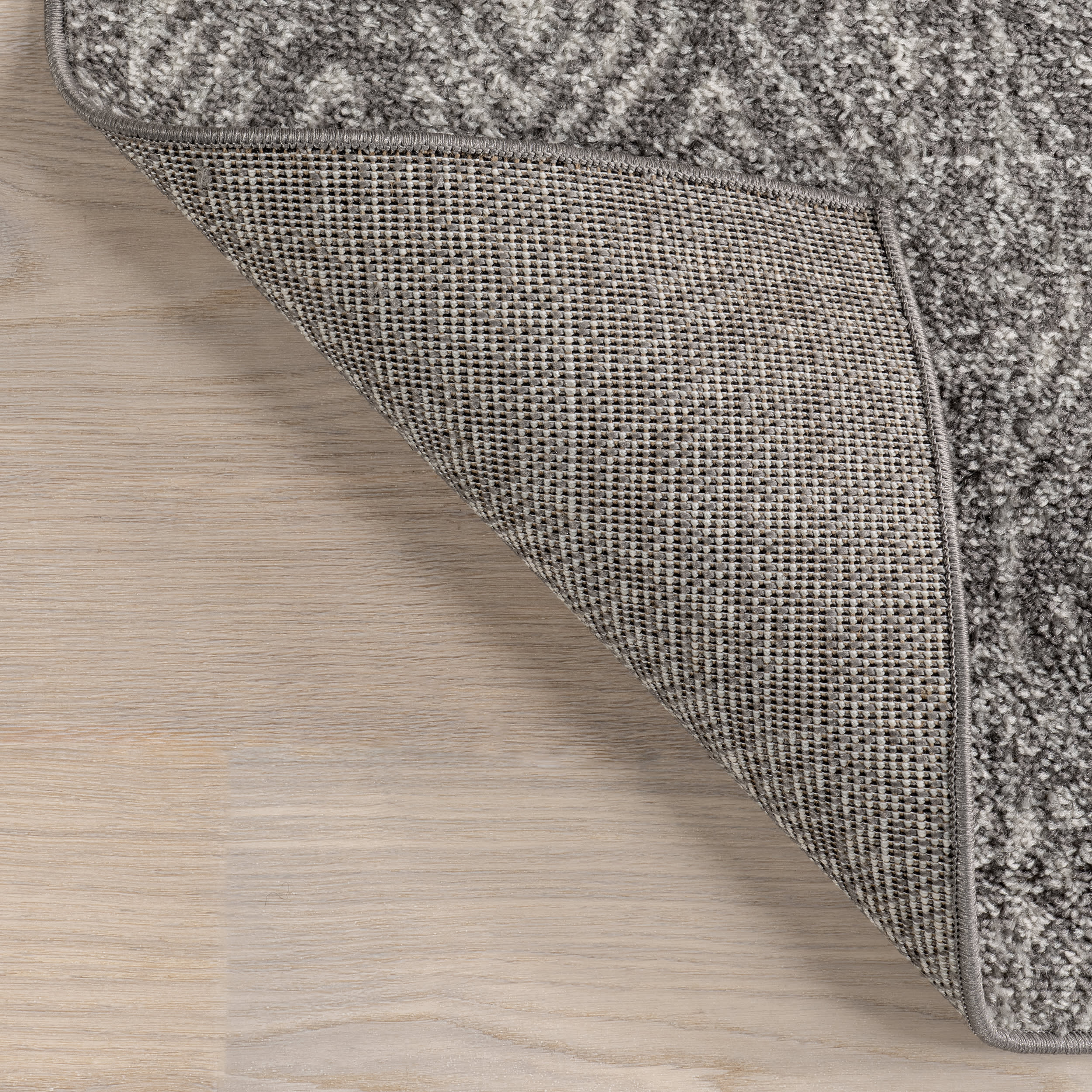 Banded Bird Eye Diamonds Rug | Dark Grey - Image 6