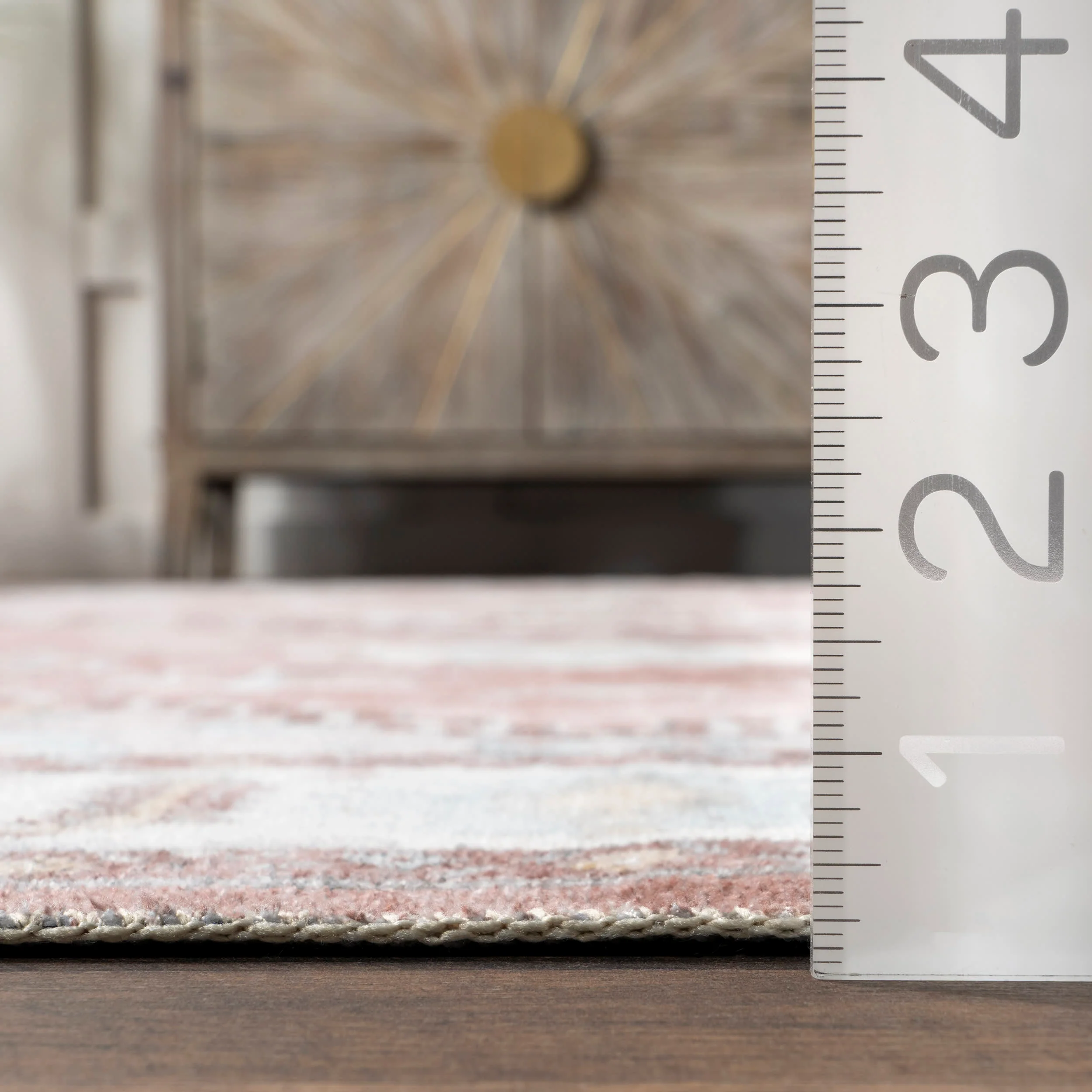 Charis Medallion Washable Rug | Blush - Image 5