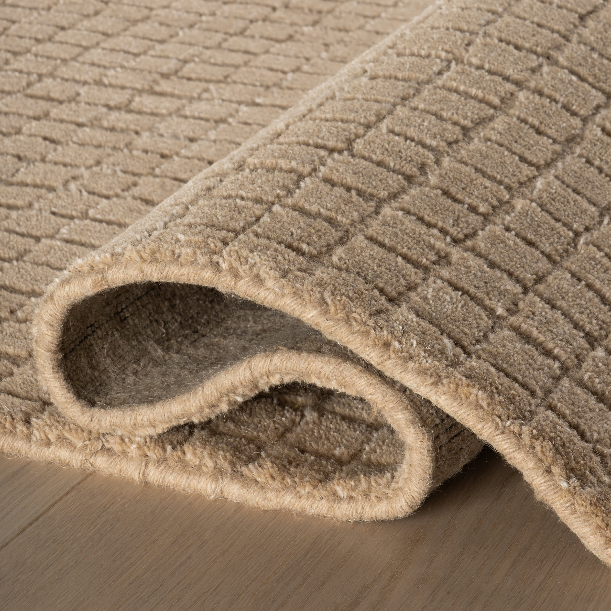Cinnara Moroccan Striped Rug | Beige - Image 7
