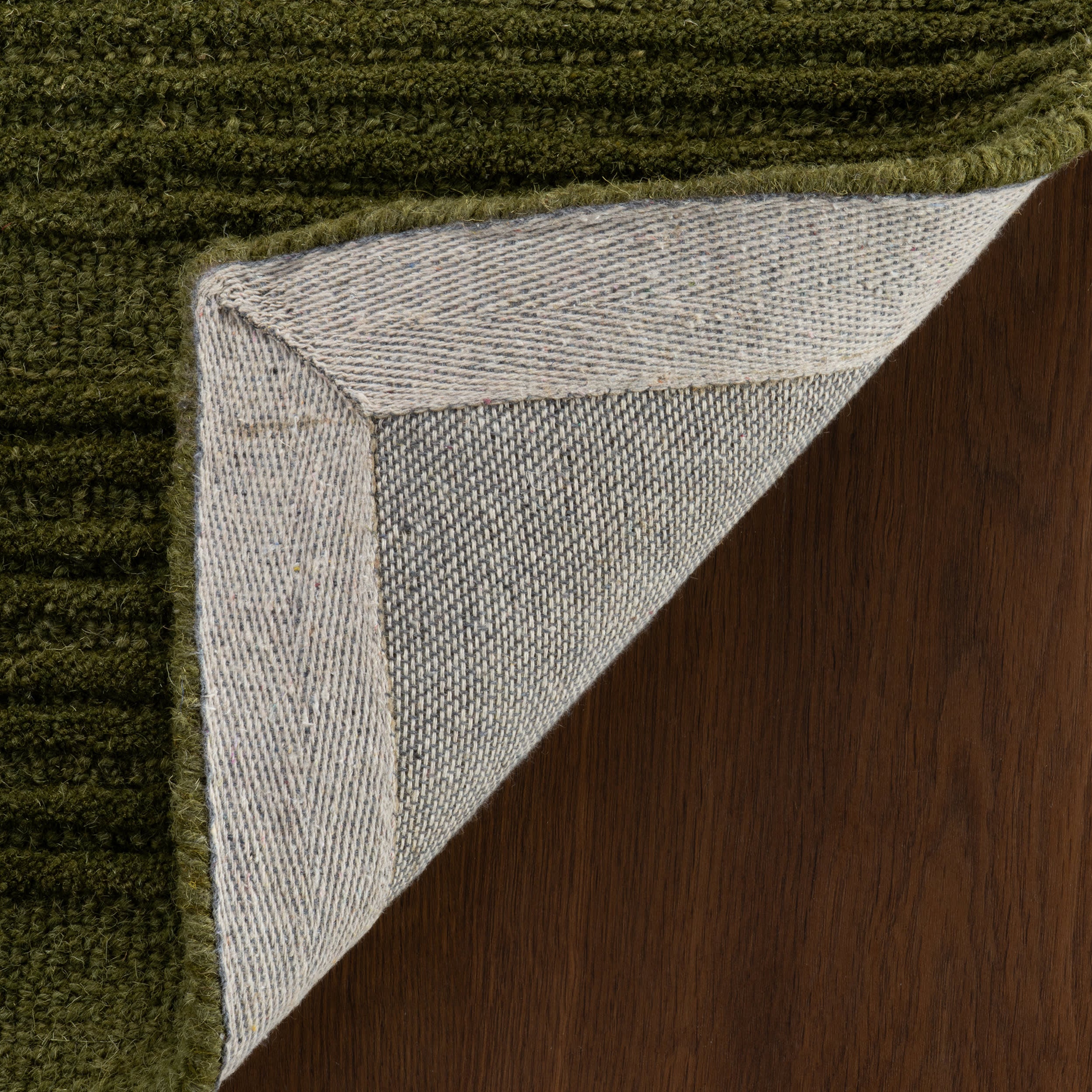 Cotina Modern Bordered Handmade Wool Rug | Green - Image 7