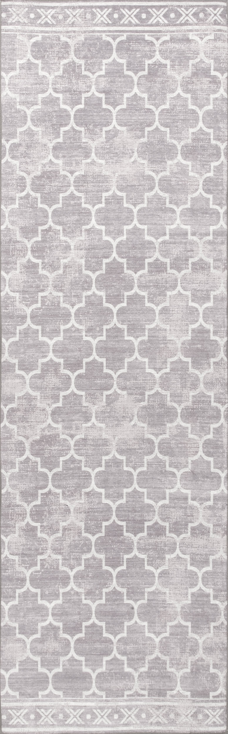 Isabelle Trellis Washable Indoor/Outdoor Rug | Light Grey