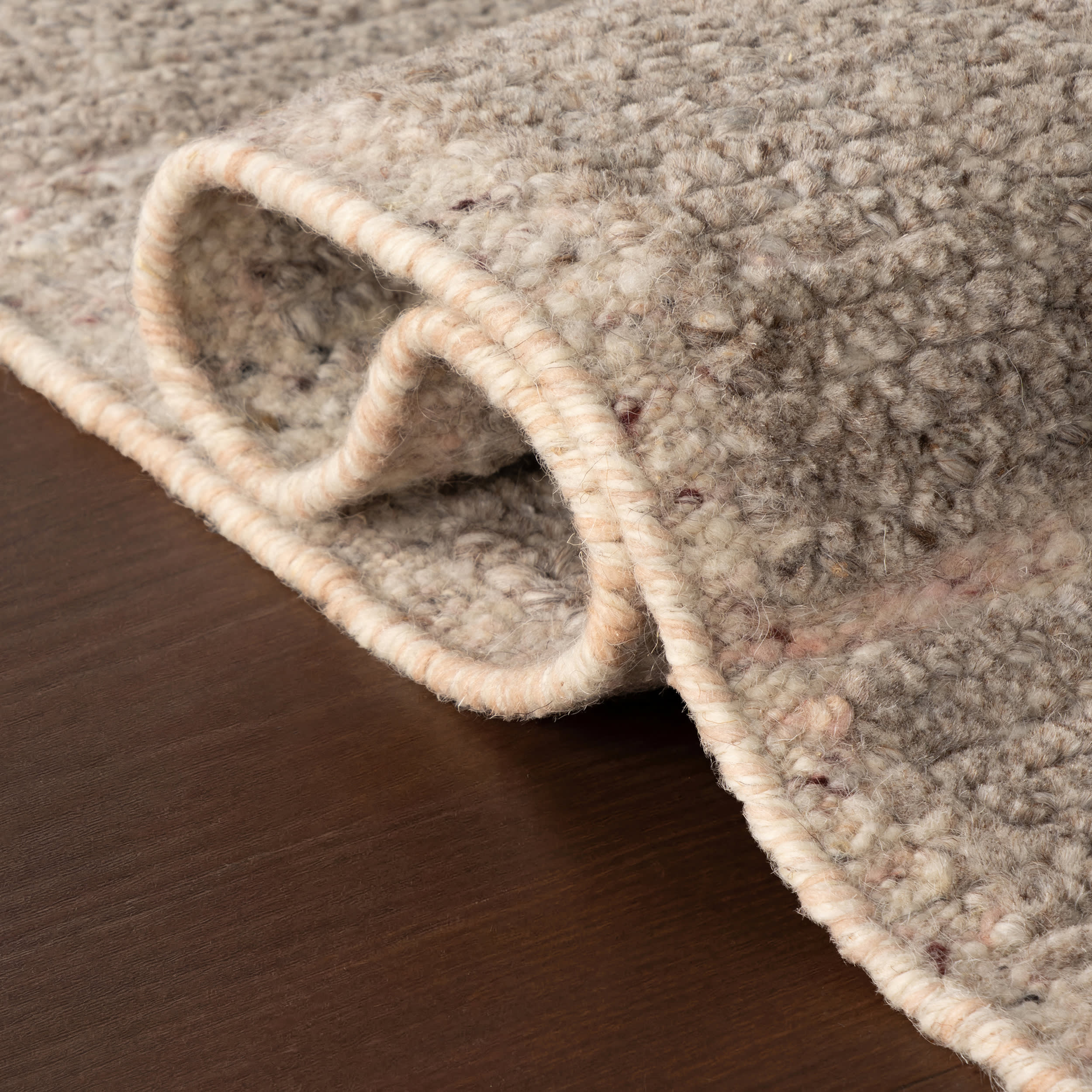 Marnaz Solid Bohemian Rug | Dark Grey - Image 2