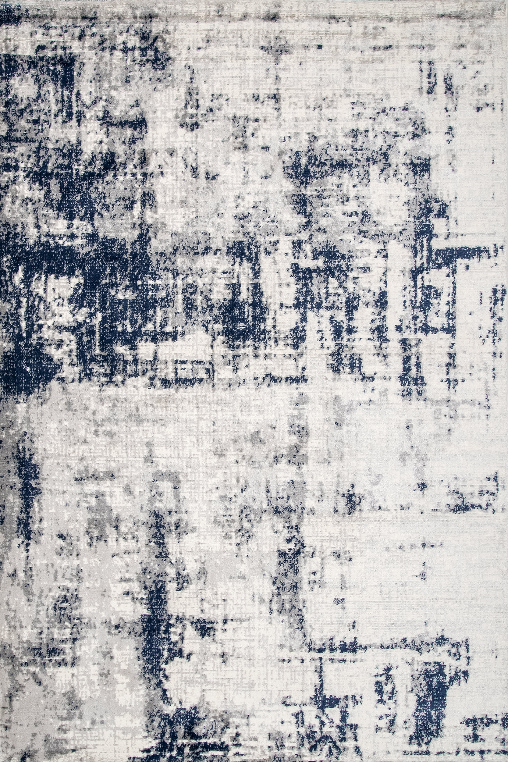 Modern Abstract Rug | Silver