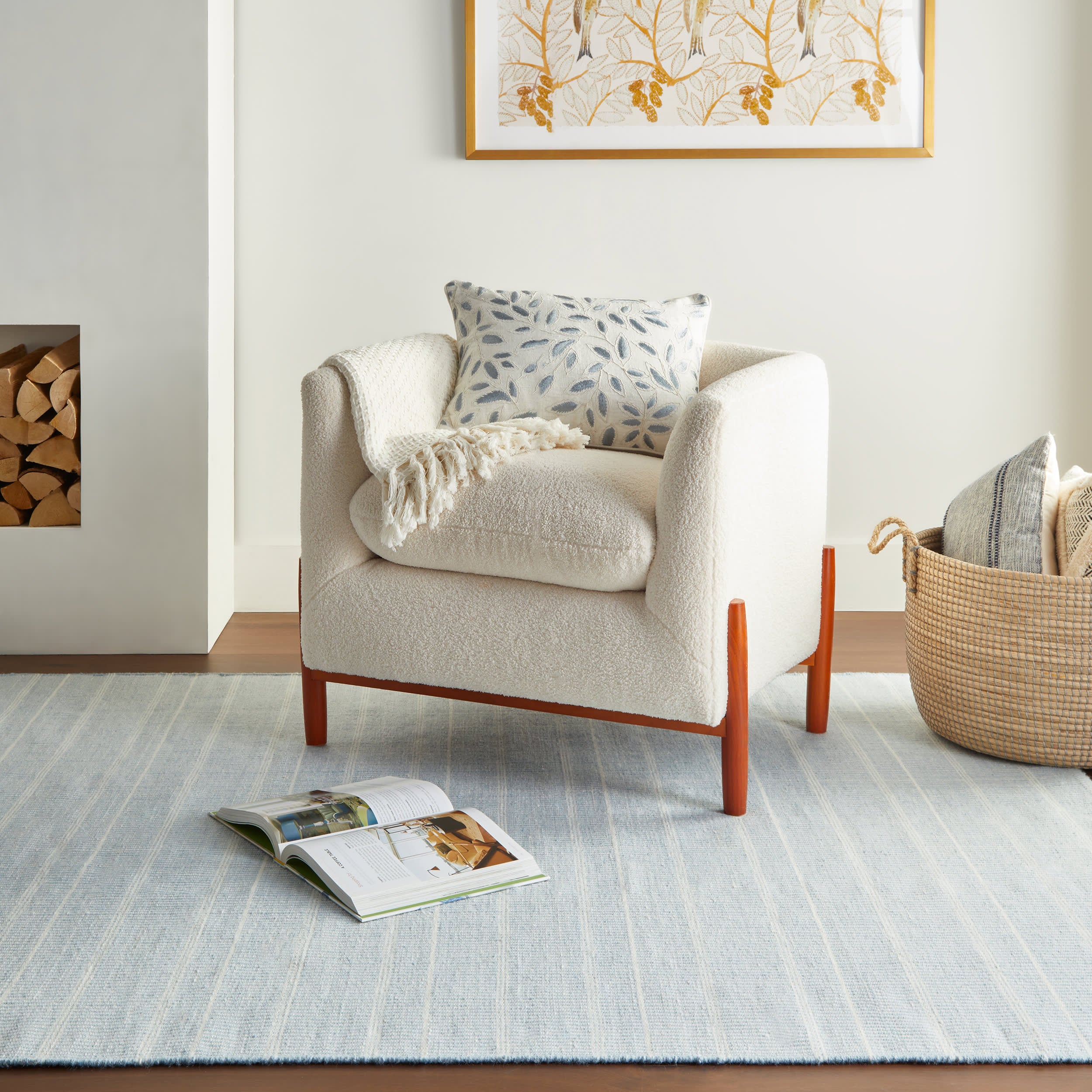 Samson Handwoven Indoor/Outdoor Rug by Bunny Williams | Swedish Blue - Image 2