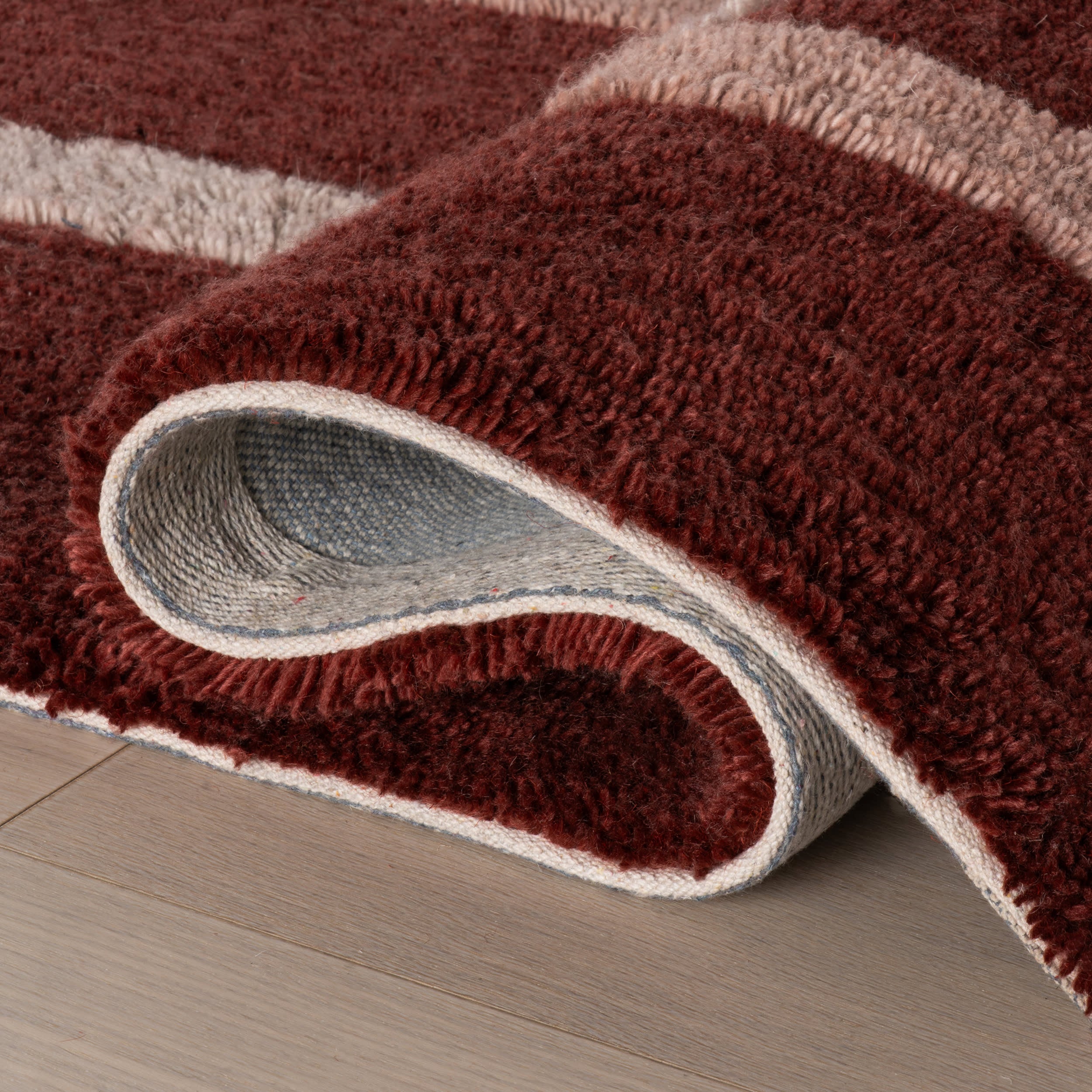 Sativae Geometric Rug | Maroon - Image 11