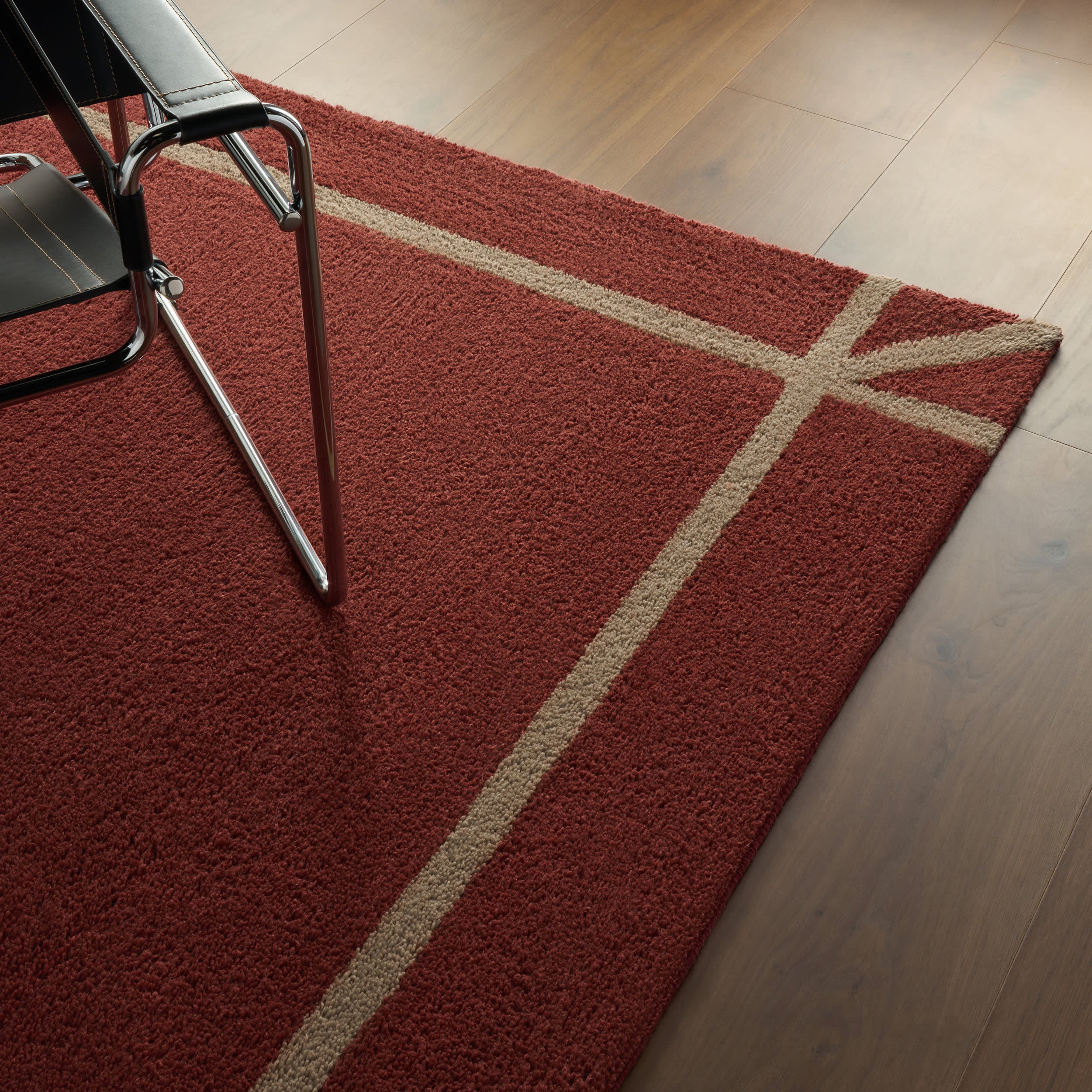 Sivra Bordered Rug | Maroon - Image 5