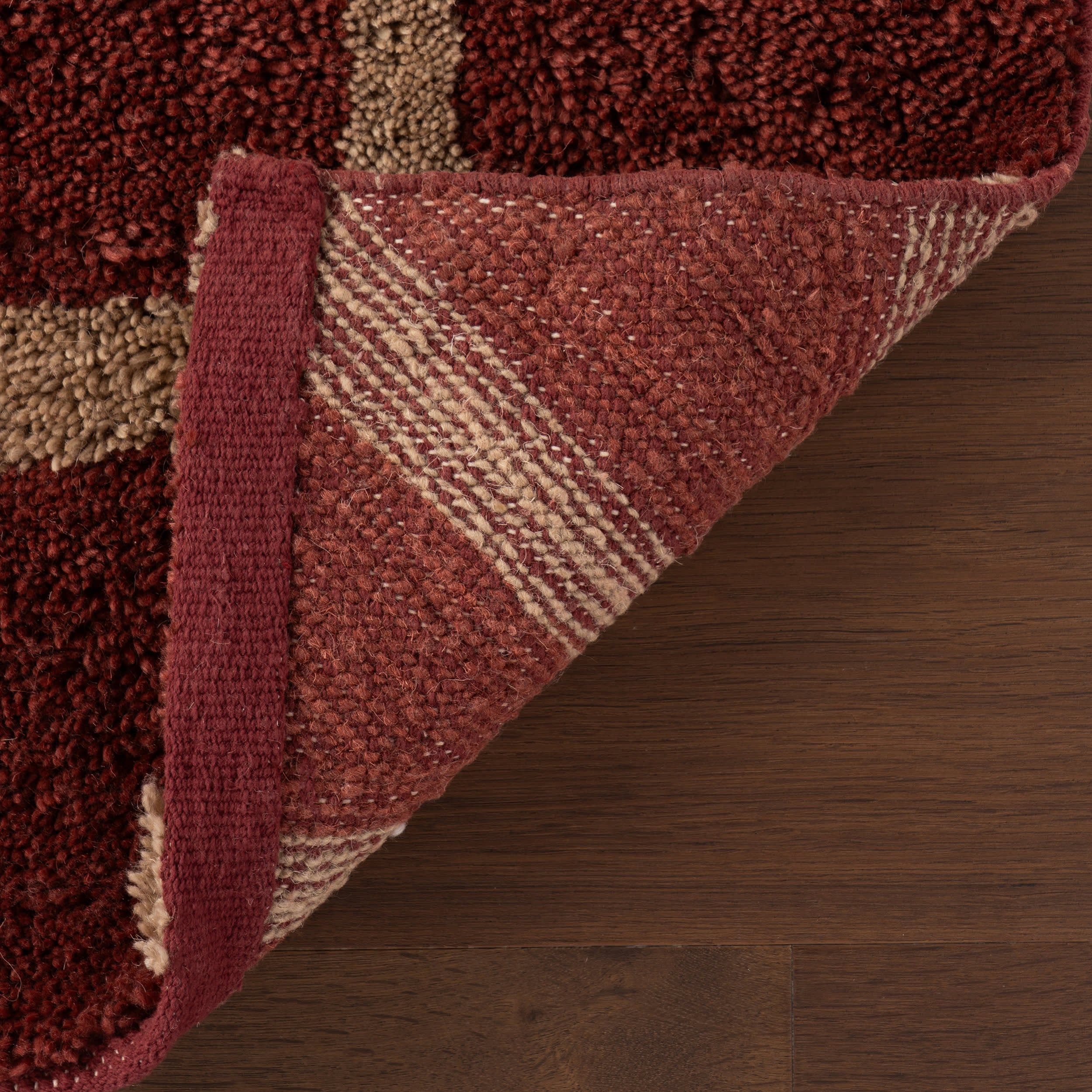 Sivra Bordered Rug | Maroon - Image 8