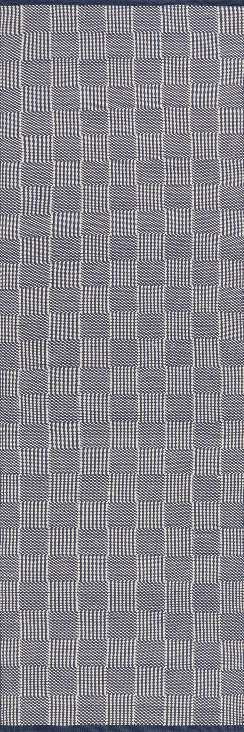 Squares Handwoven Indoor/Outdoor Rug | Blue