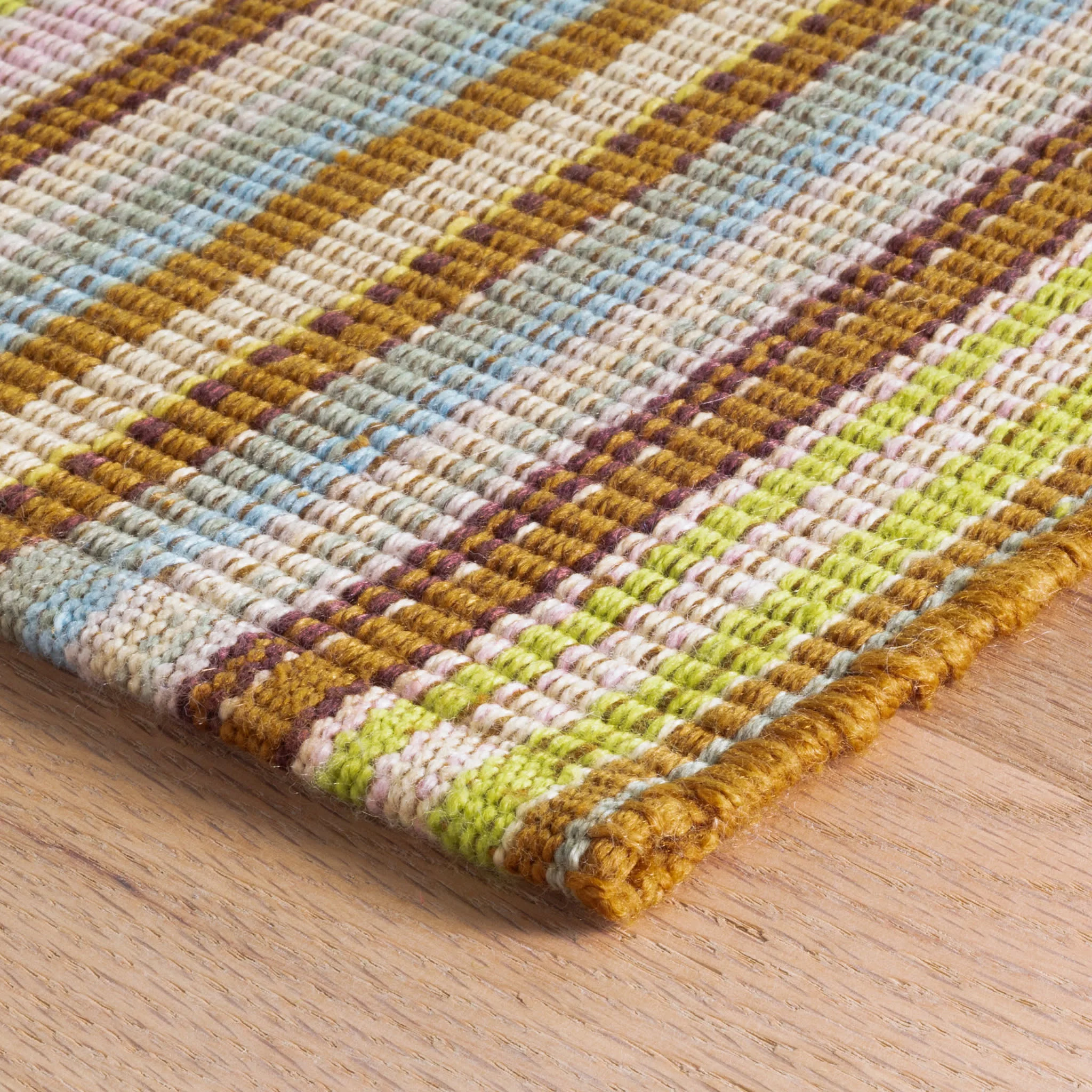 Zanzibar Ticking Handwoven Indoor/Outdoor Rug | Multi - Image 2
