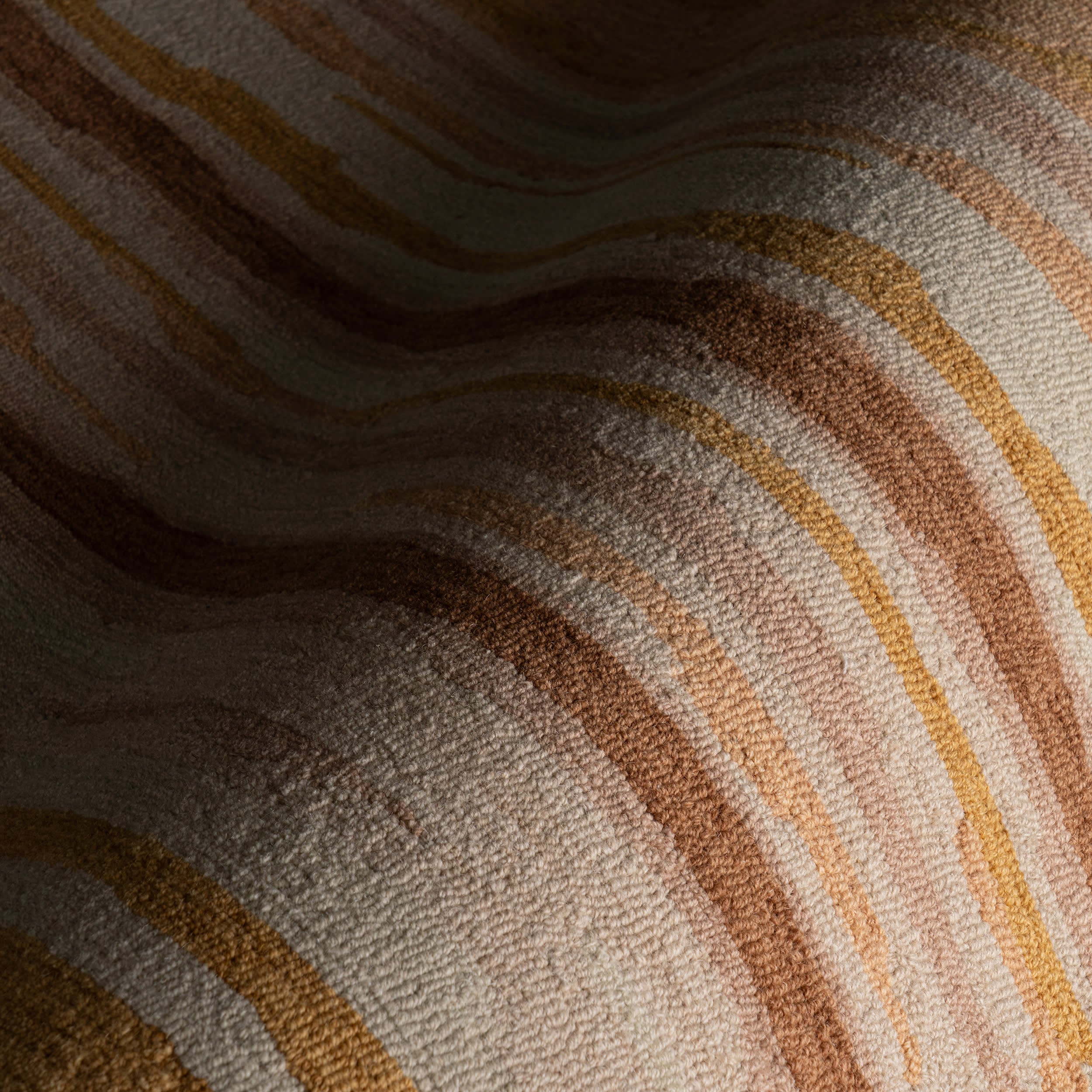 Zare Transitional Abstract Indoor Rug | Orange - Image 3